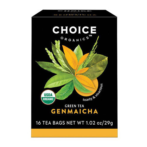 Choice Organics Genmaicha Green Tea, With Toasted Brown Rice - 16 Bags